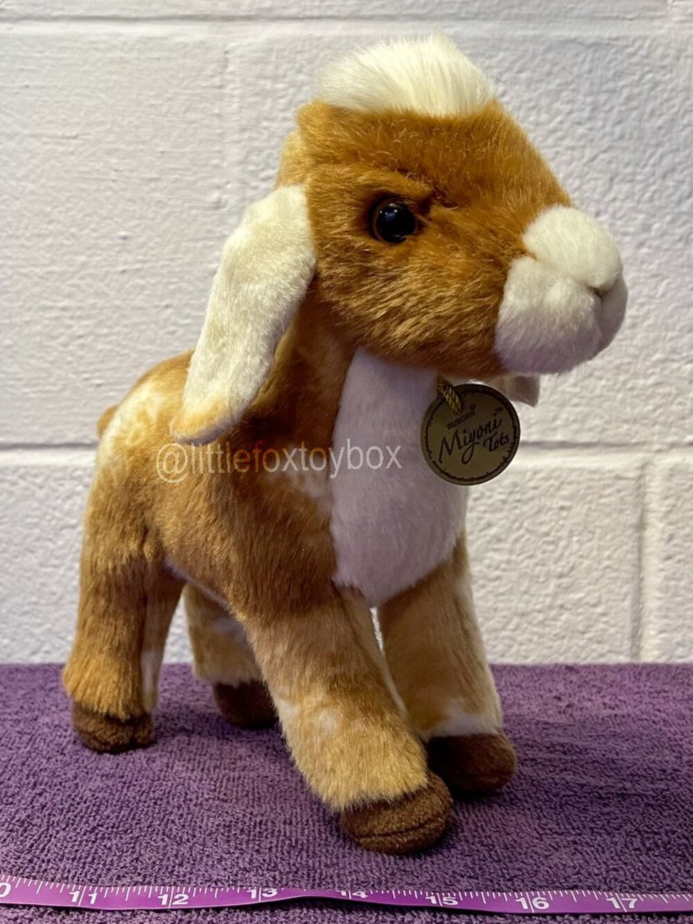 Aurora Miyoni Tots Nubian Goat Kid Plush 26469 2022 Realistic Farm Animal ESSA